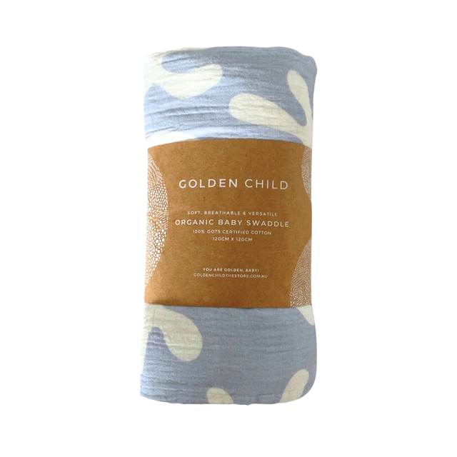 Golden Child Marine Dream Swaddle Azure