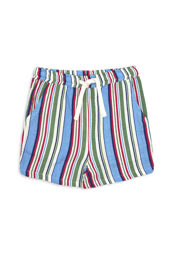 Milky Crinkle Stripe Short