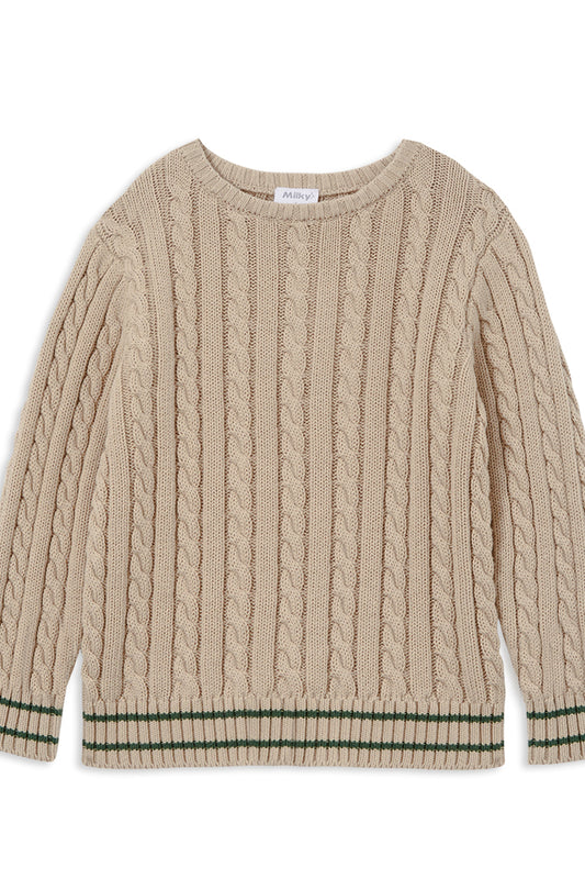 Milky Kids True Natural Cable Knit Jumper