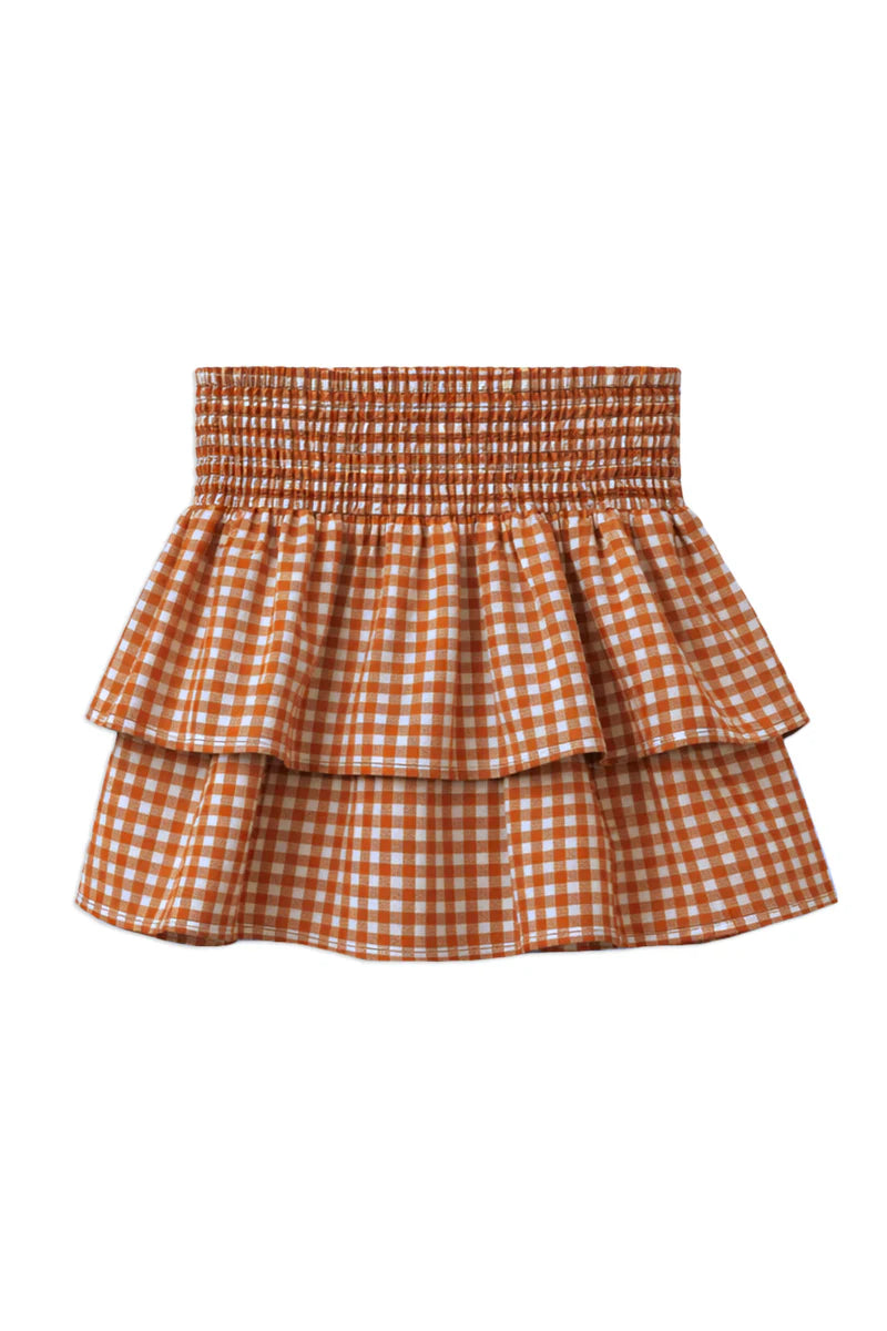 Milky Western Check Skirt