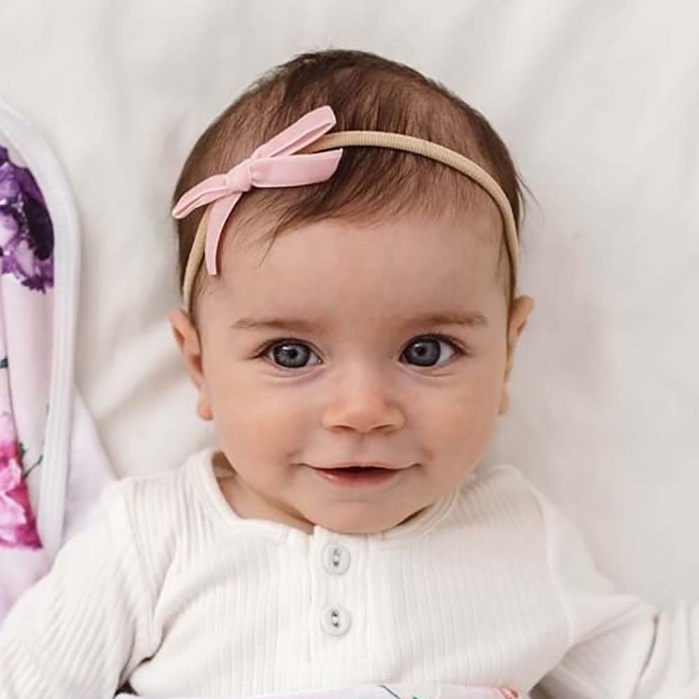 Snuggle Hunny Kids Rose Pink Velvet Bow