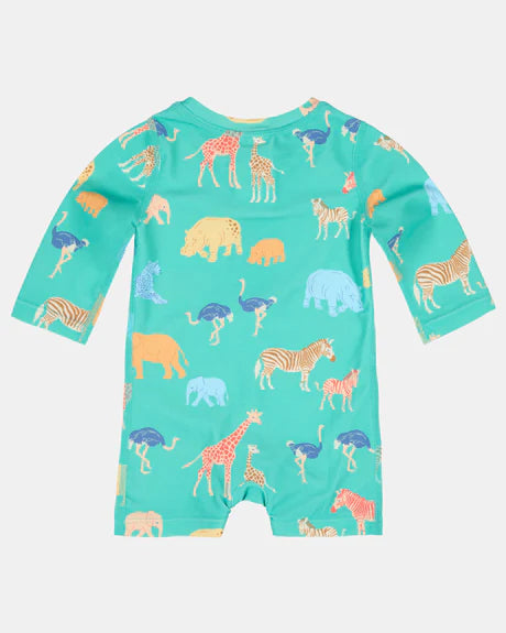Toshi Swim Onesie Long Sleeve Splash Congo Seagrass
