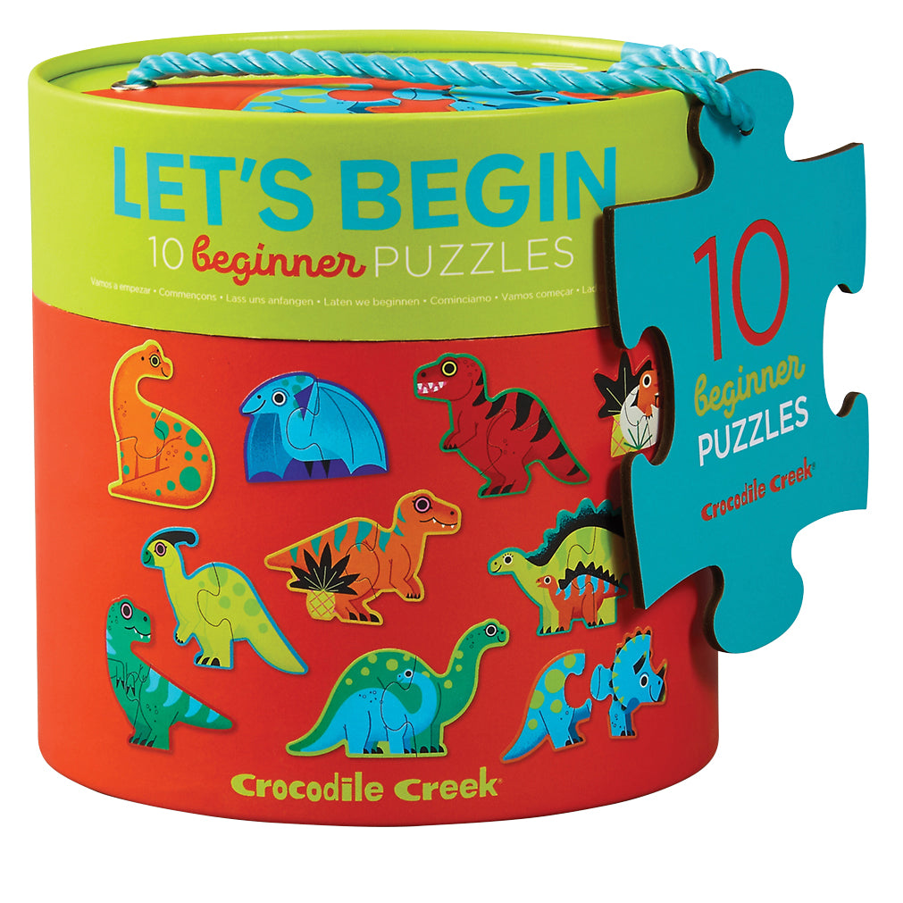 Tiger Tribe Let's Begin Puzzle 2pc - Dinosaurs