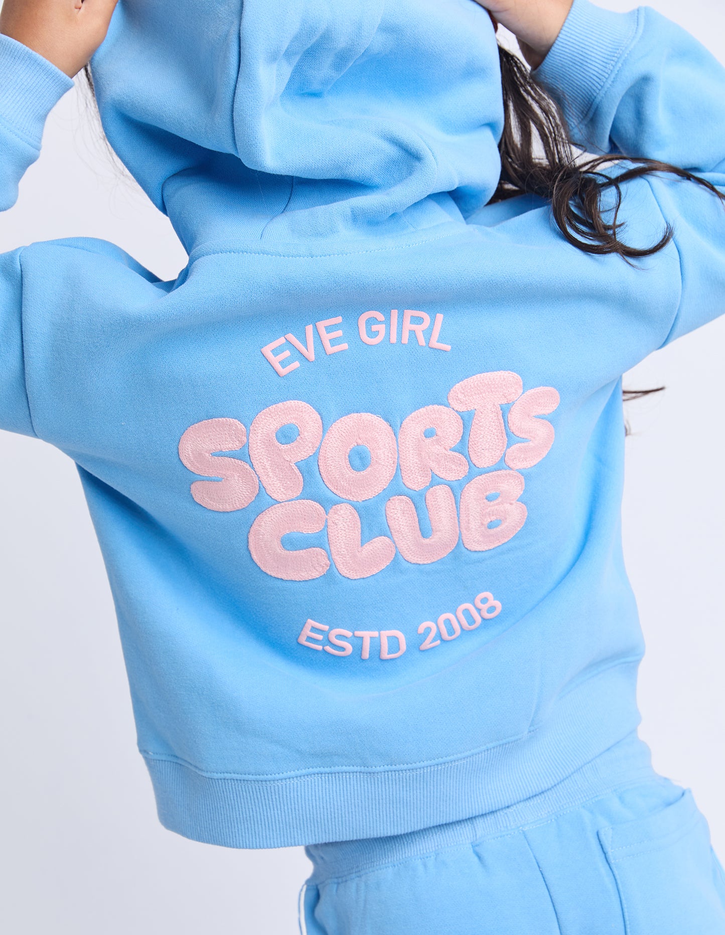 Eve Girl Sports Club Hoodie Blue