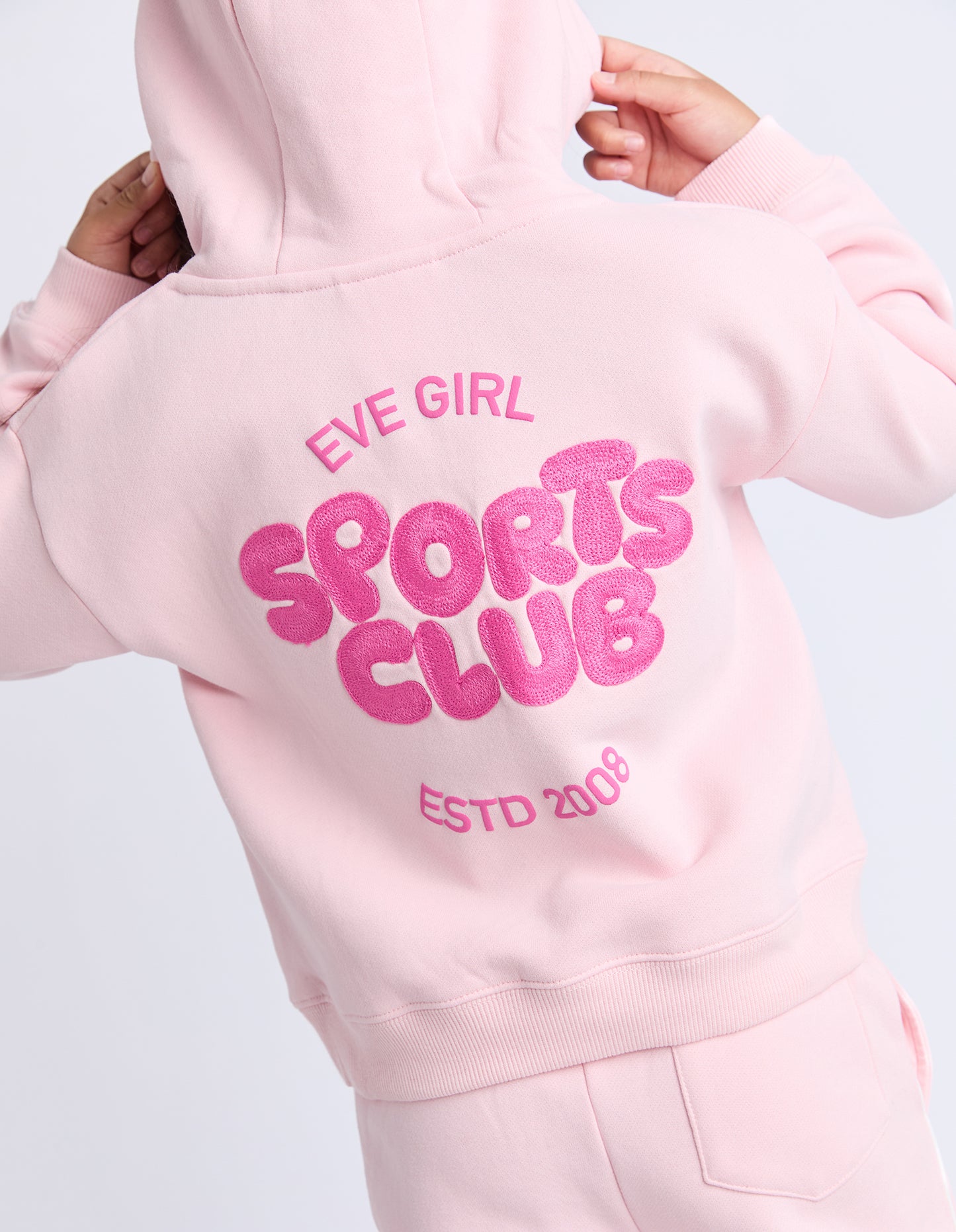 Eve Girl Sports Club Hoodie Pink