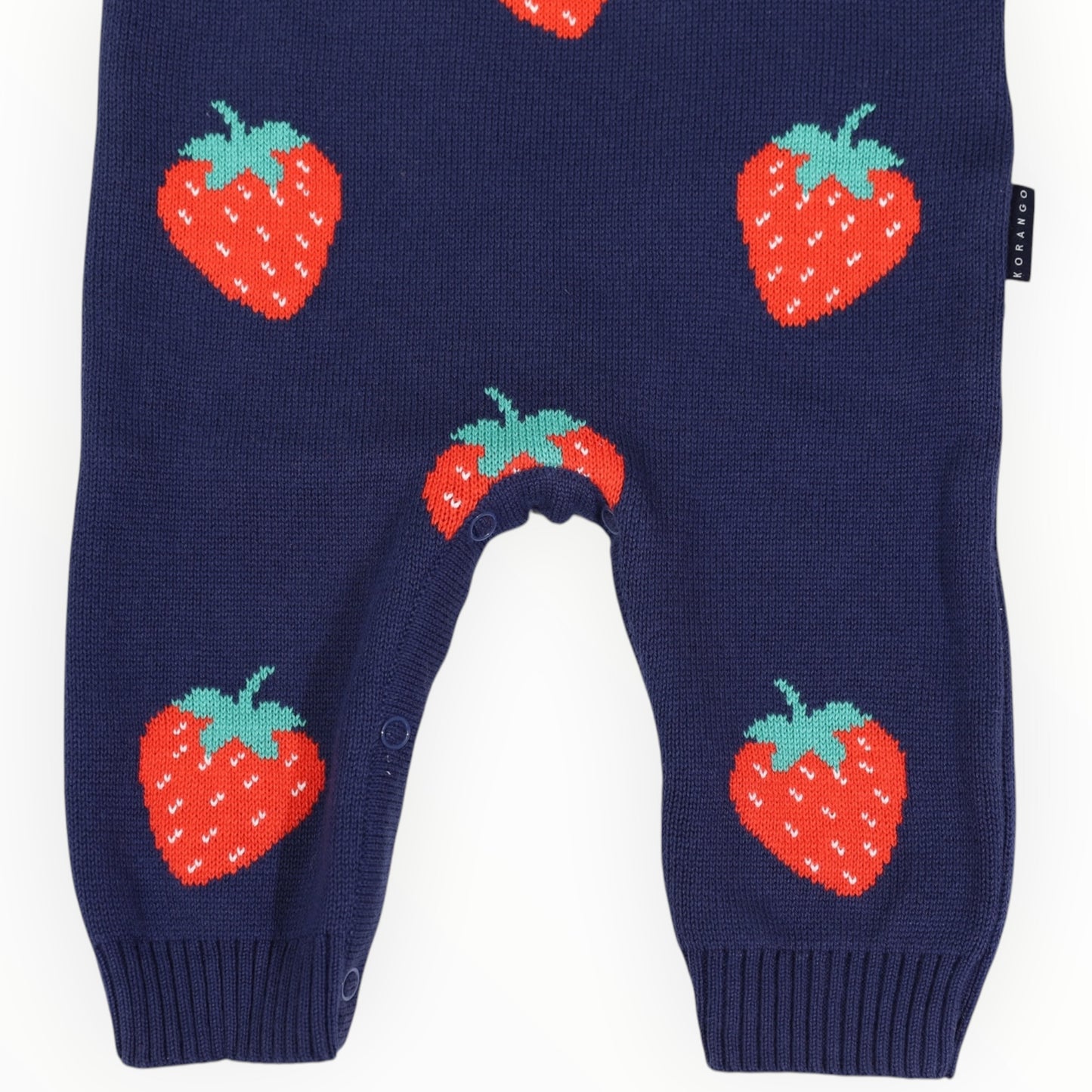 Korango Strawberry Knit Romper Navy