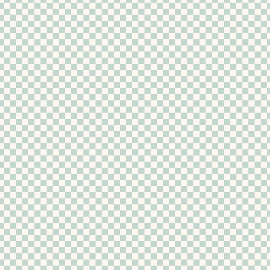 Fox & Fallow Sage Check Organic Fitted Cot Sheet