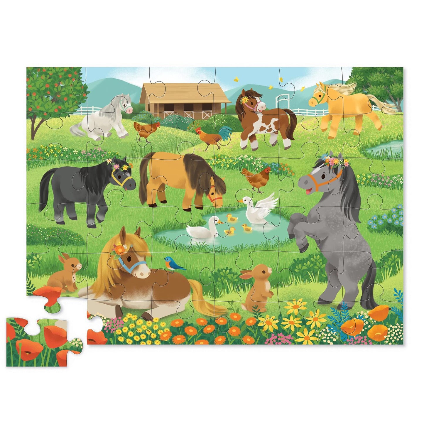 Tiger Tribe Classic Floor Puzzle 36pc Pretty Ponies