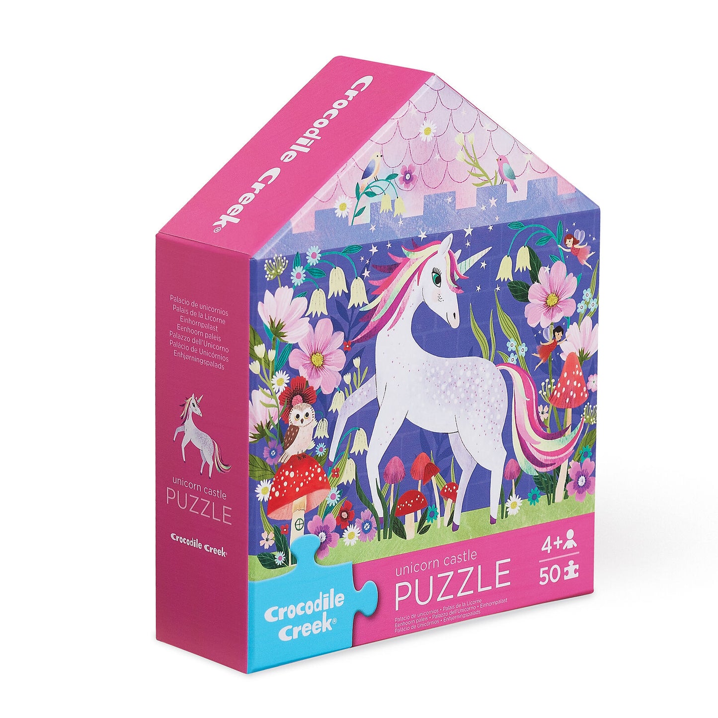 Crocodile Creek Flat House Puzzle 50 Piece Unicorn Castle