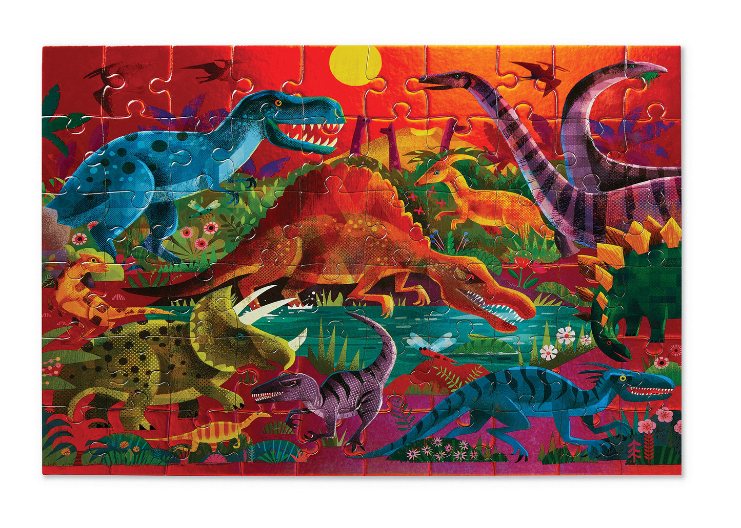 Tiger Tribe Foil Puzzle 60pc Dazzling Dinos