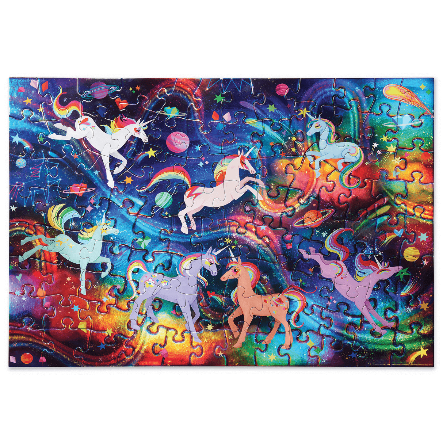 Holographic Puzzle 100 Piece Unicorn Galaxy