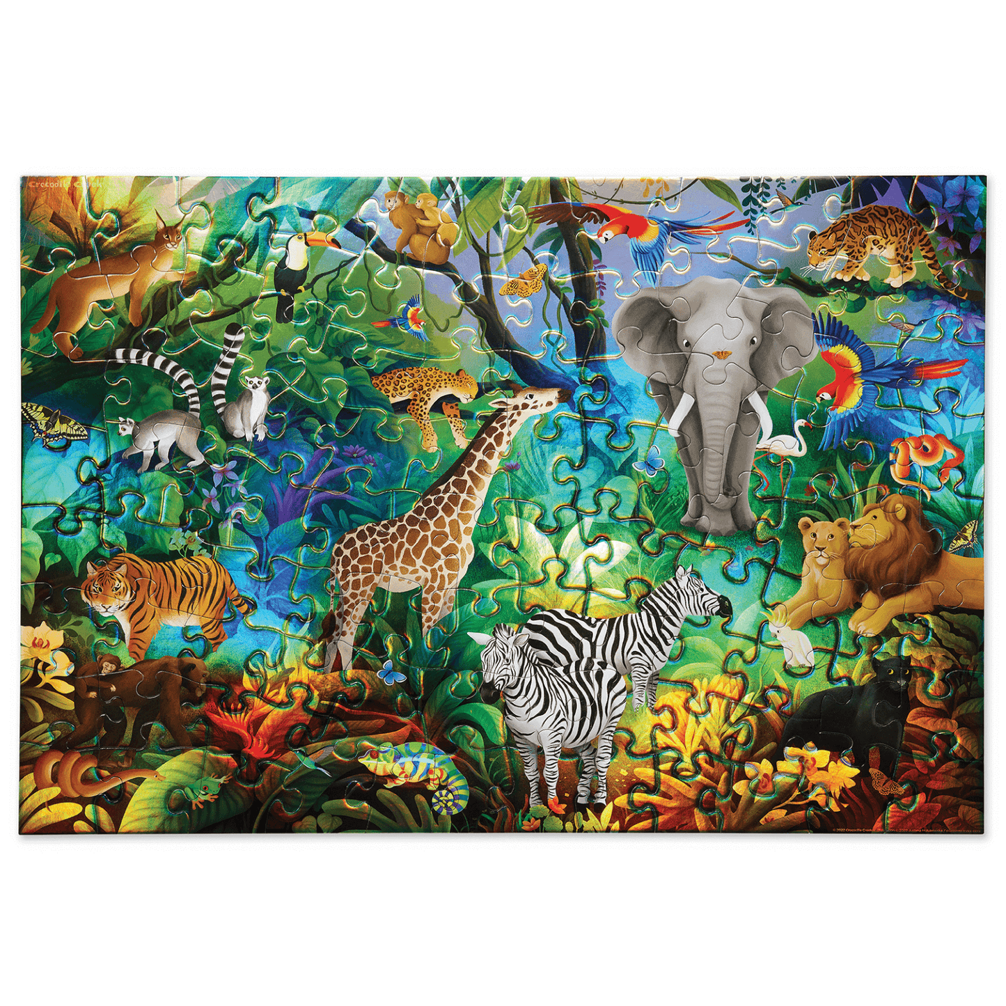 Holographic Puzzle 100 Piece Jungle Paradise
