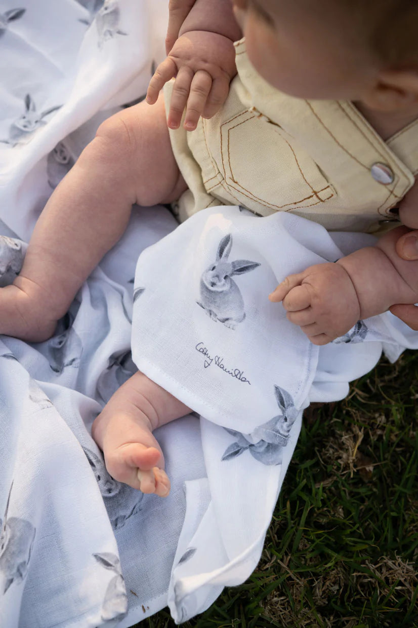 Cathy Hamilton Artworks Bunny Multiple Baby Throw