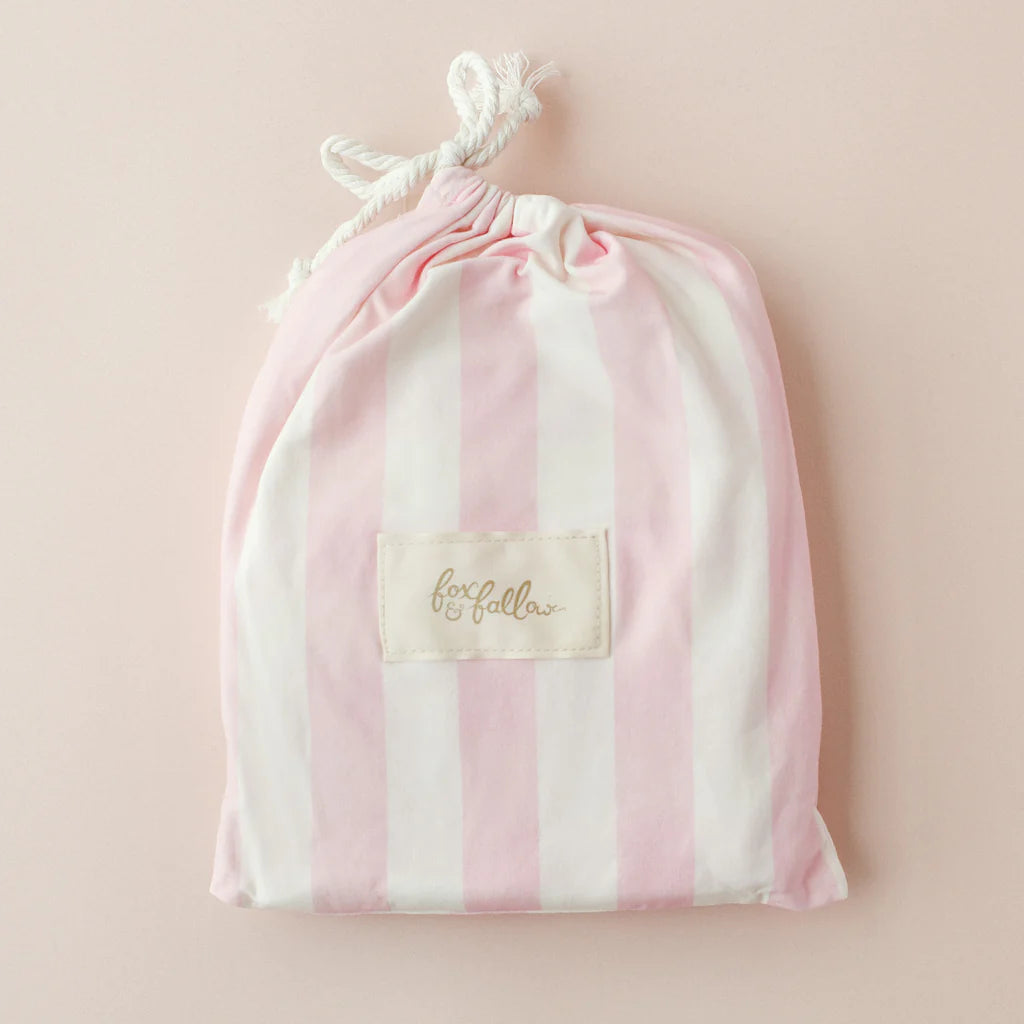 Fox & Fallow Cot Sheet Petal Stripe