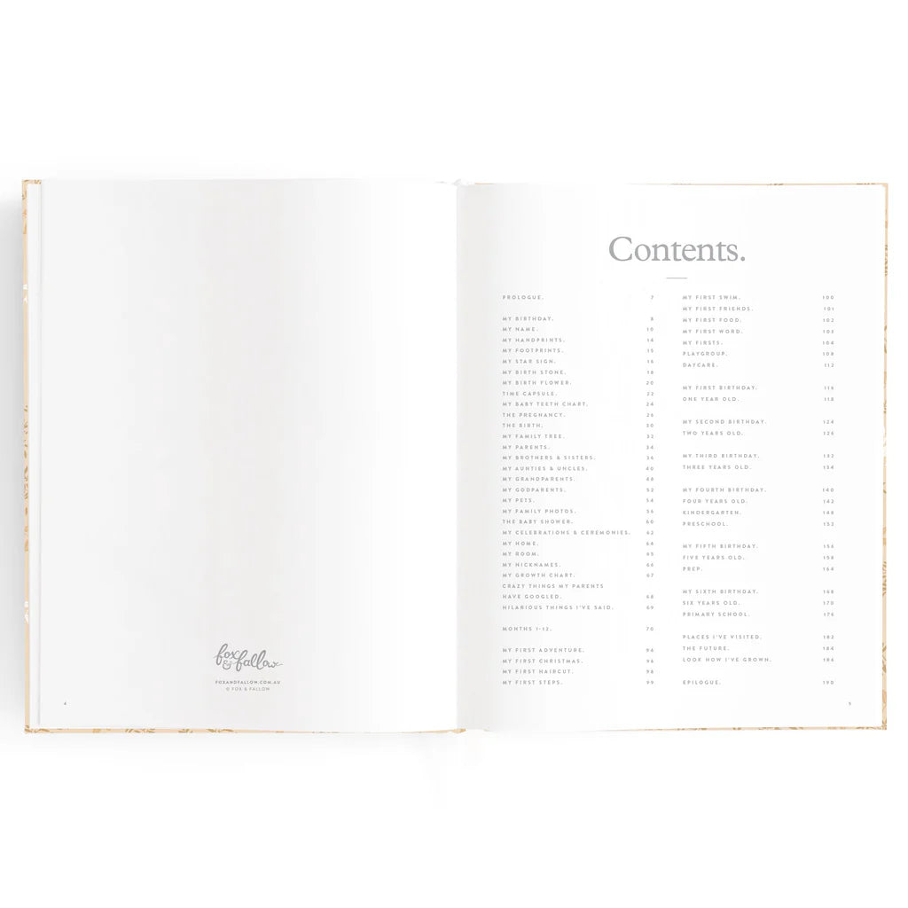 Fox & Fallow Baby Book Cedarwood