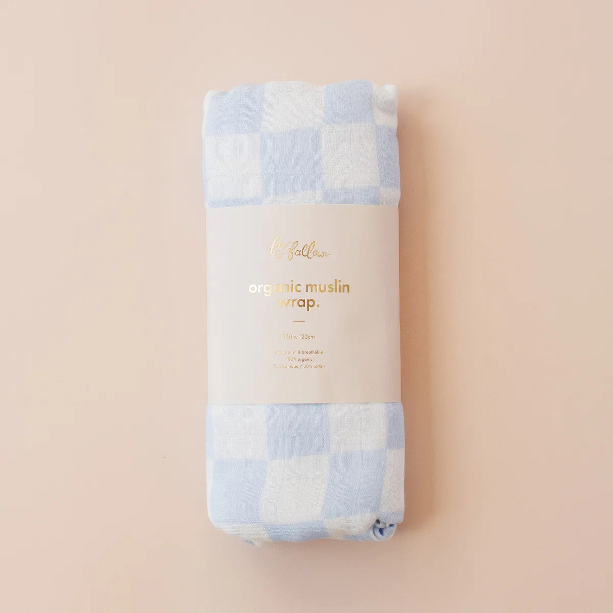 Fox & Fallow Powder Check Organic Muslin Wrap