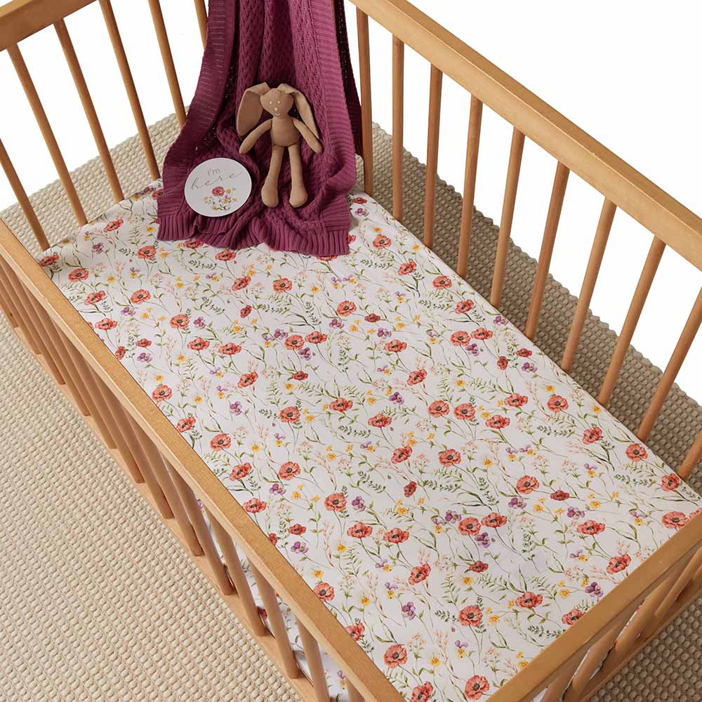 Snuggle Hunny Meadow Organic Fitted Cot Sheet