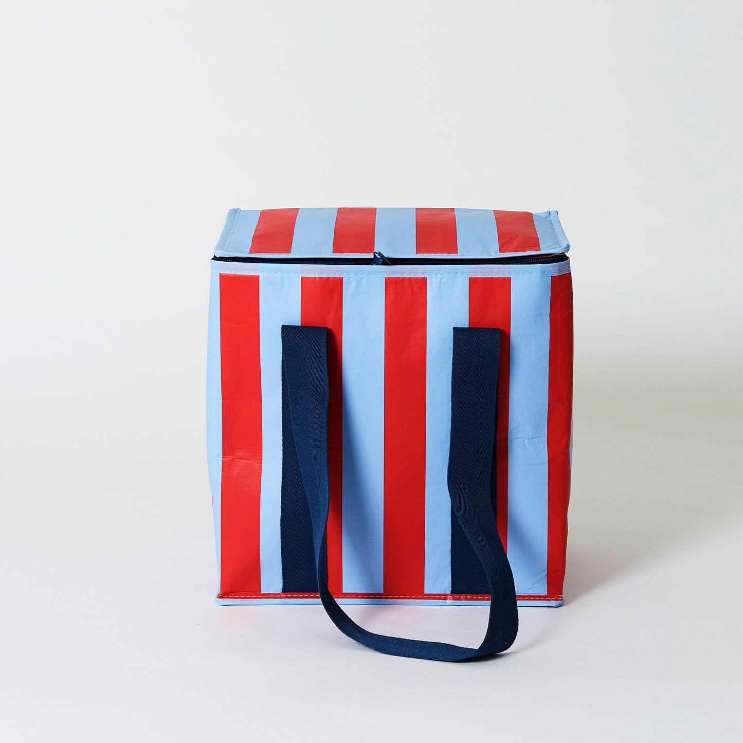 Project Ten Red Blue Stripe Medium Insulated Tote
