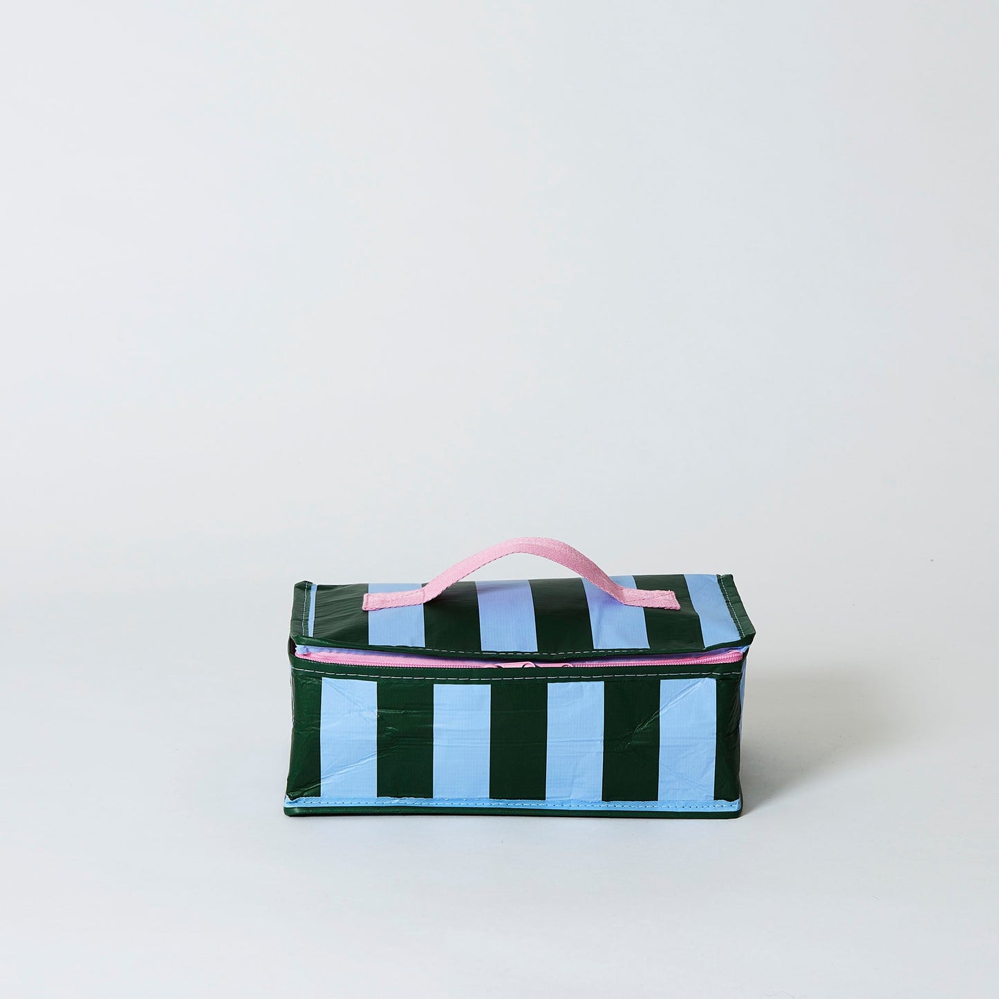 Project Ten Green Blue Stripe Takeaway Bag