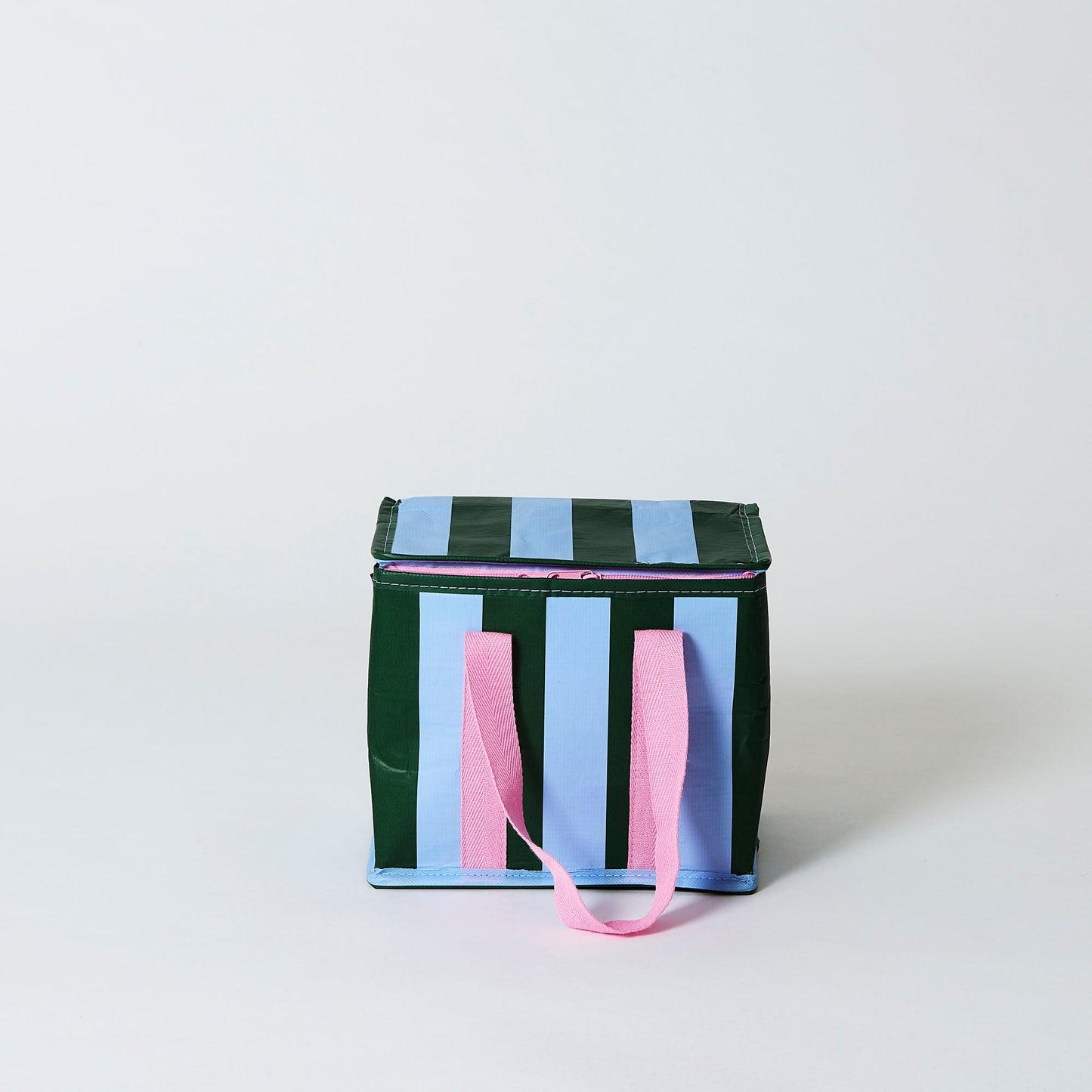 Project Ten Green Blue Stripe Mini Insulated Tote