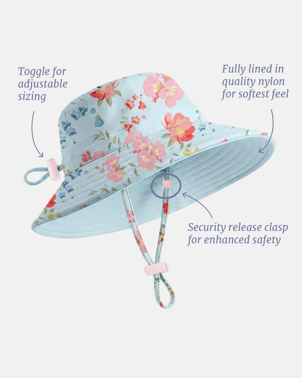 Swim Sunhat Twinkle Aqua Garden