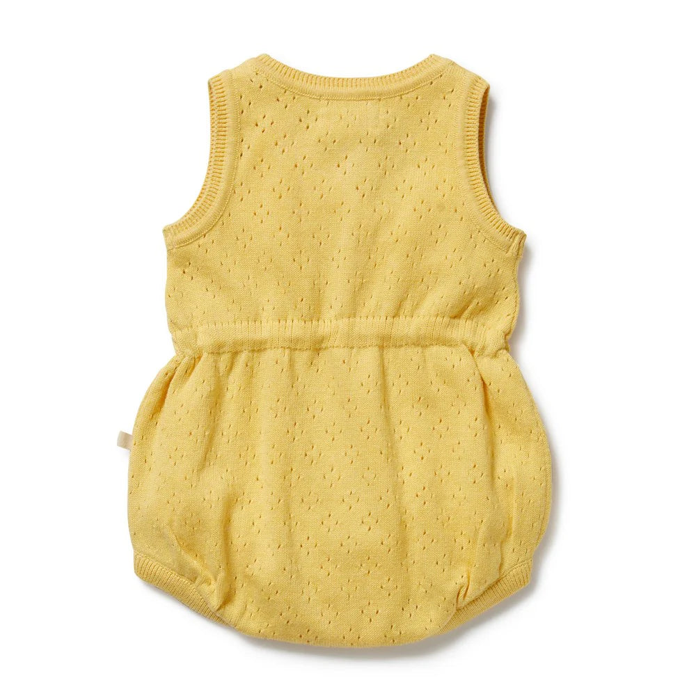 Wilson & Frenchy Sunny Sorbet Organic Knitted Tie Bodysuit