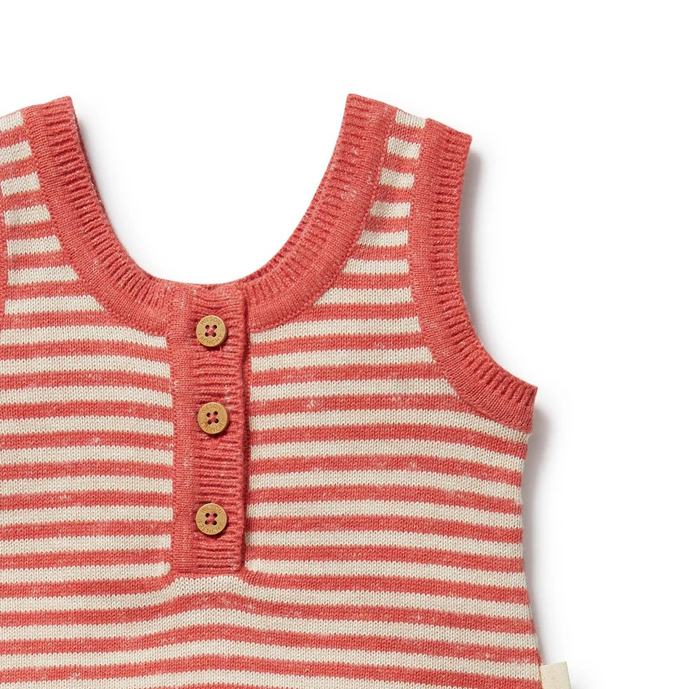 Wilson & Frenchy Strawberry Swirl Organic Knitted Stripe Set