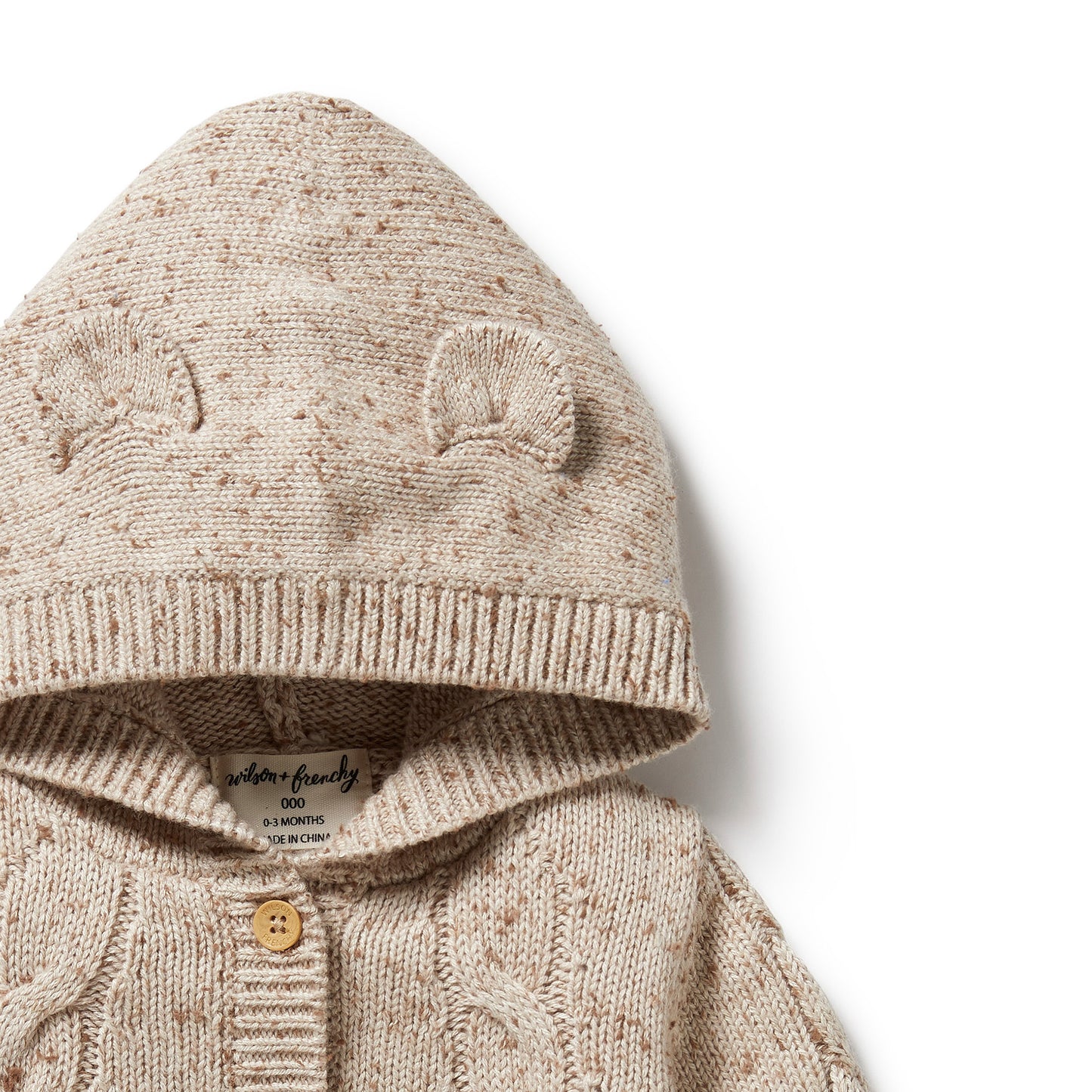 Wilson & Frenchy Almond Fleck Knitted Cable Jacket