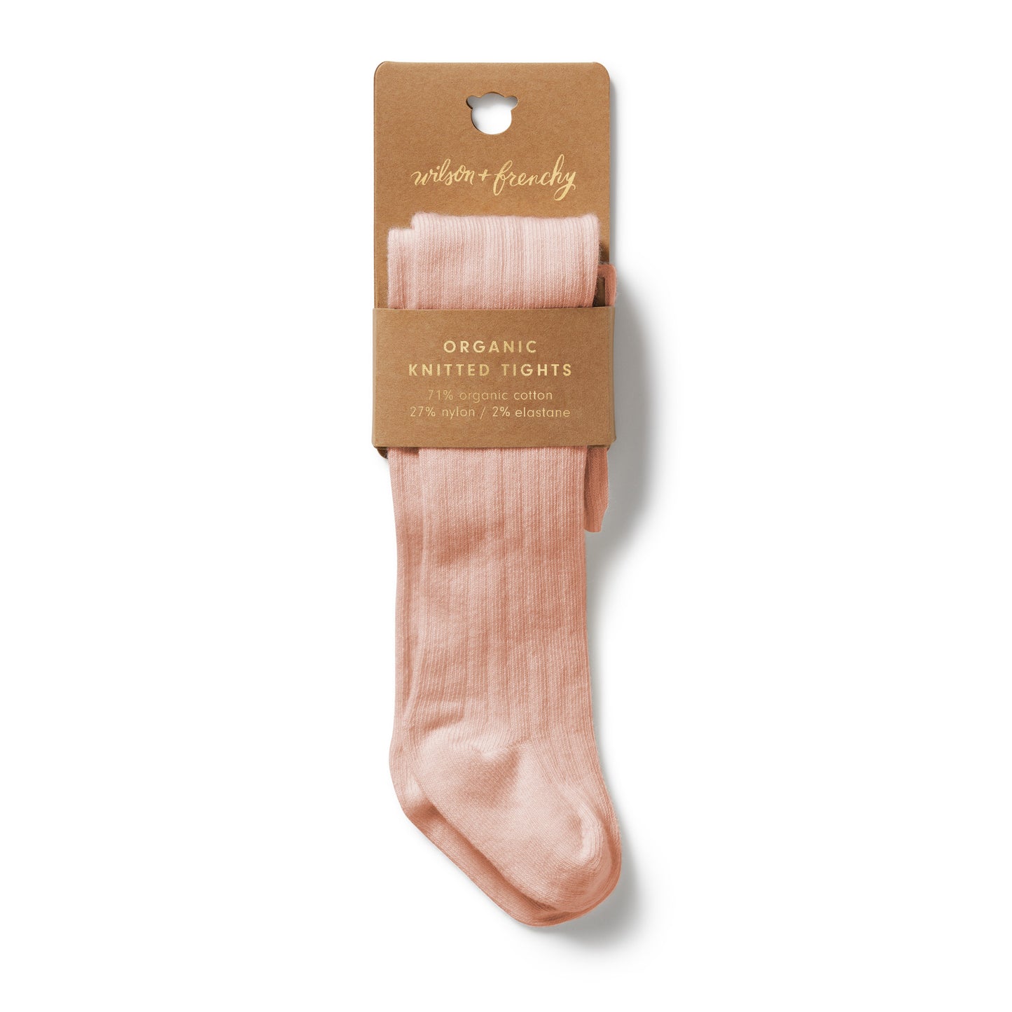 Wilson & Frenchy Pink Ribbed Tights