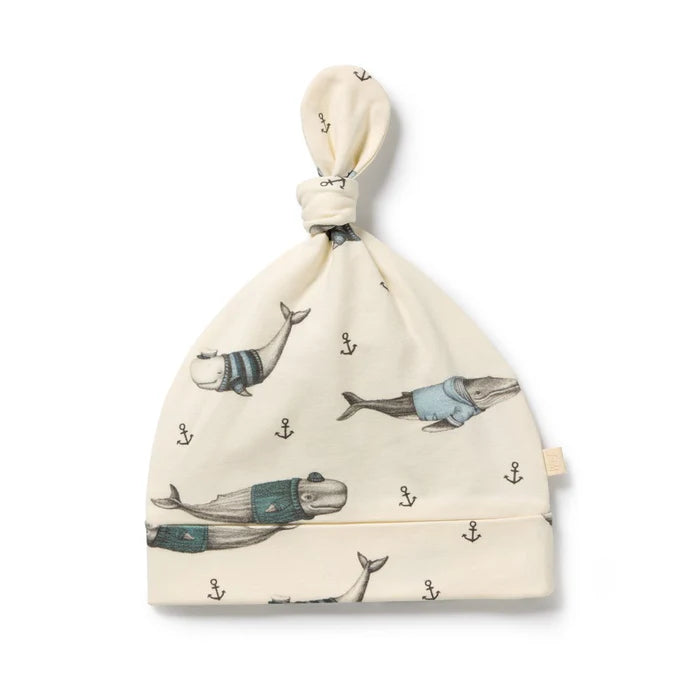Wilson & Frenchy Woolly Whales Organic Knot Hat