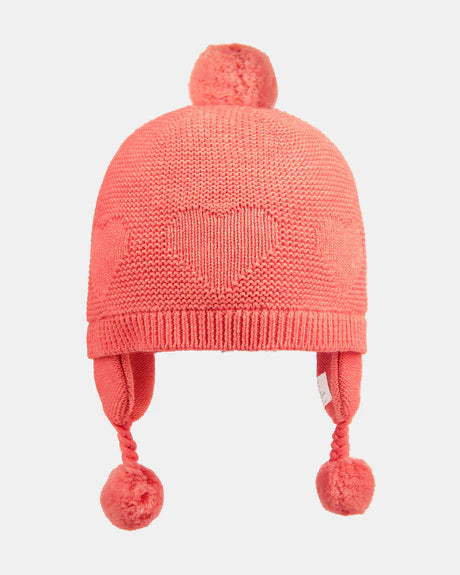 Toshi Organic Earmuff Beanie Heart Paprika