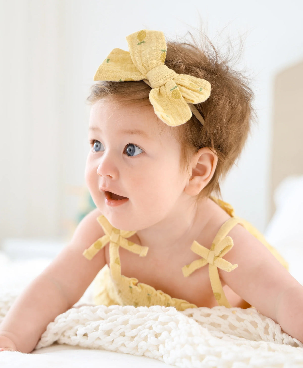 Lummi in Colour Muslin Headband Lemons