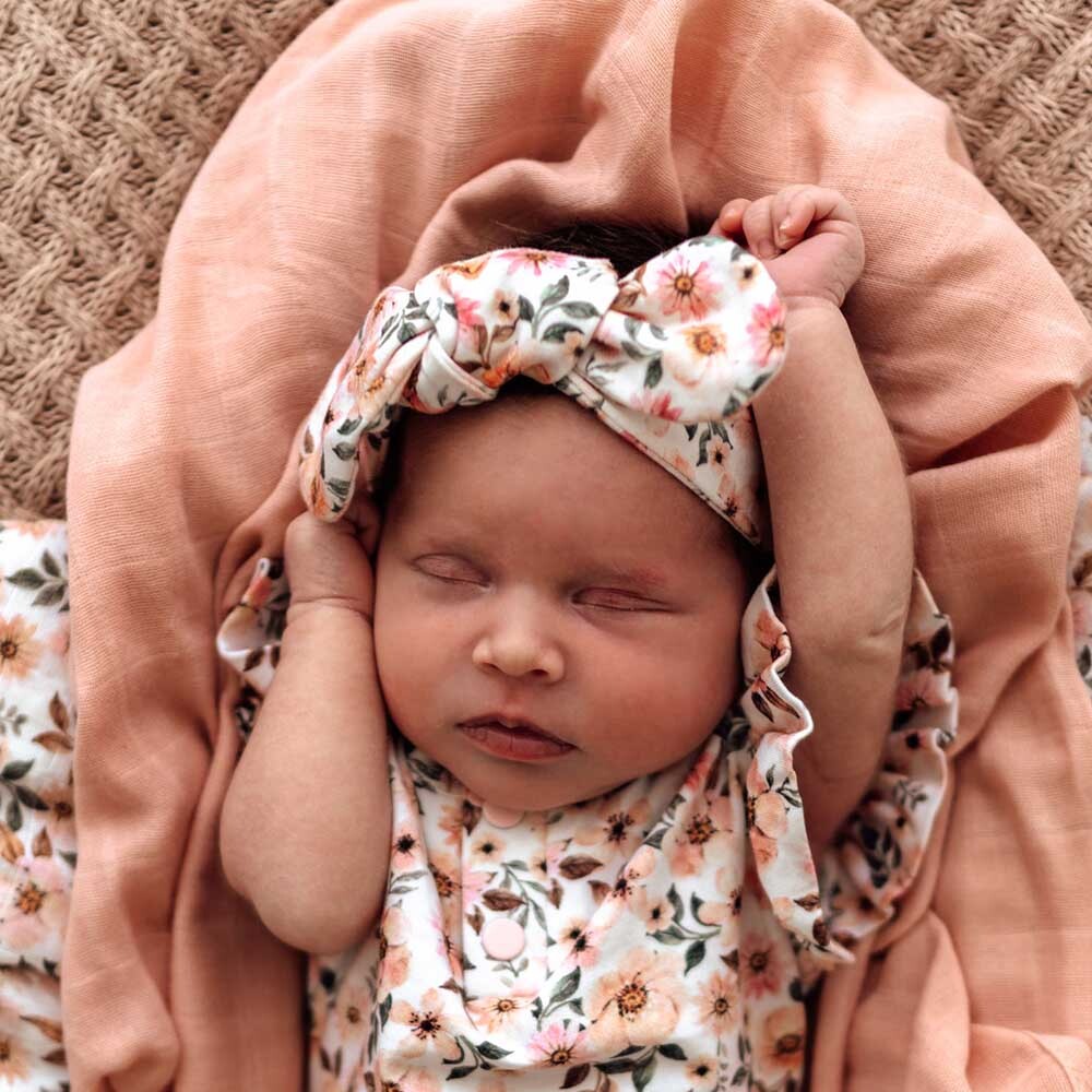 Snuggle Hunny Kids Spring Floral Organic Topknot