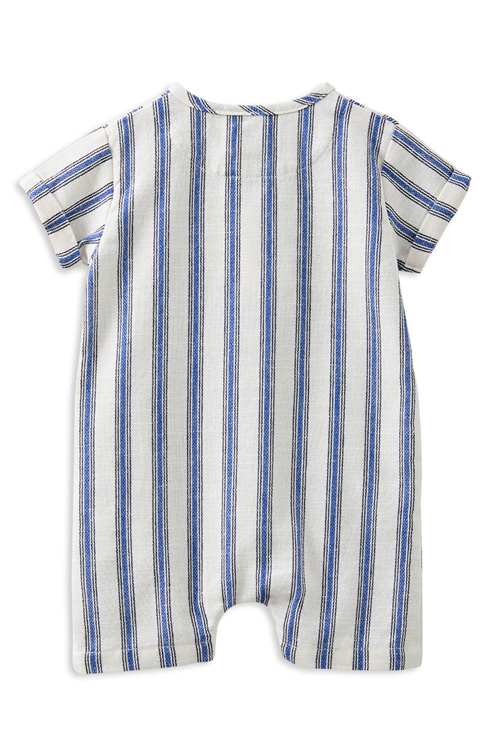Milky Stripe Linen Romper