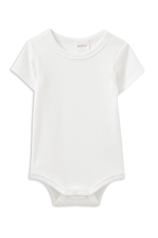 Milky White Rib Bubbysuit