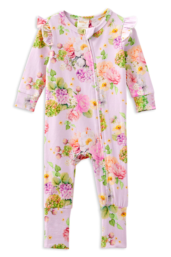 Milky Lily Belle Zip Romper