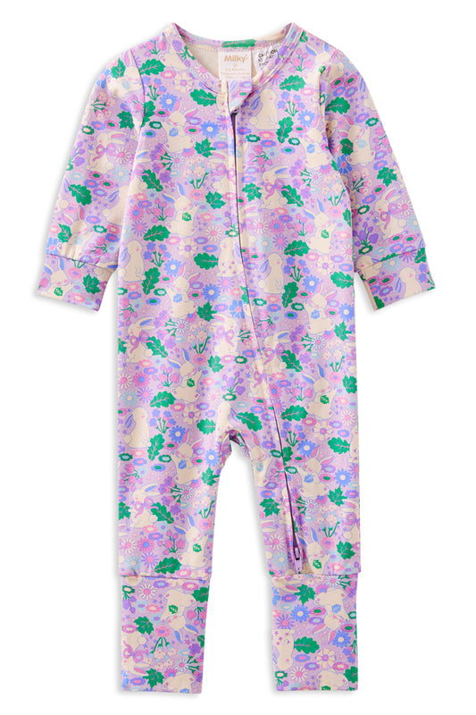 Milky Bunny & The Blossoms Zip Romper