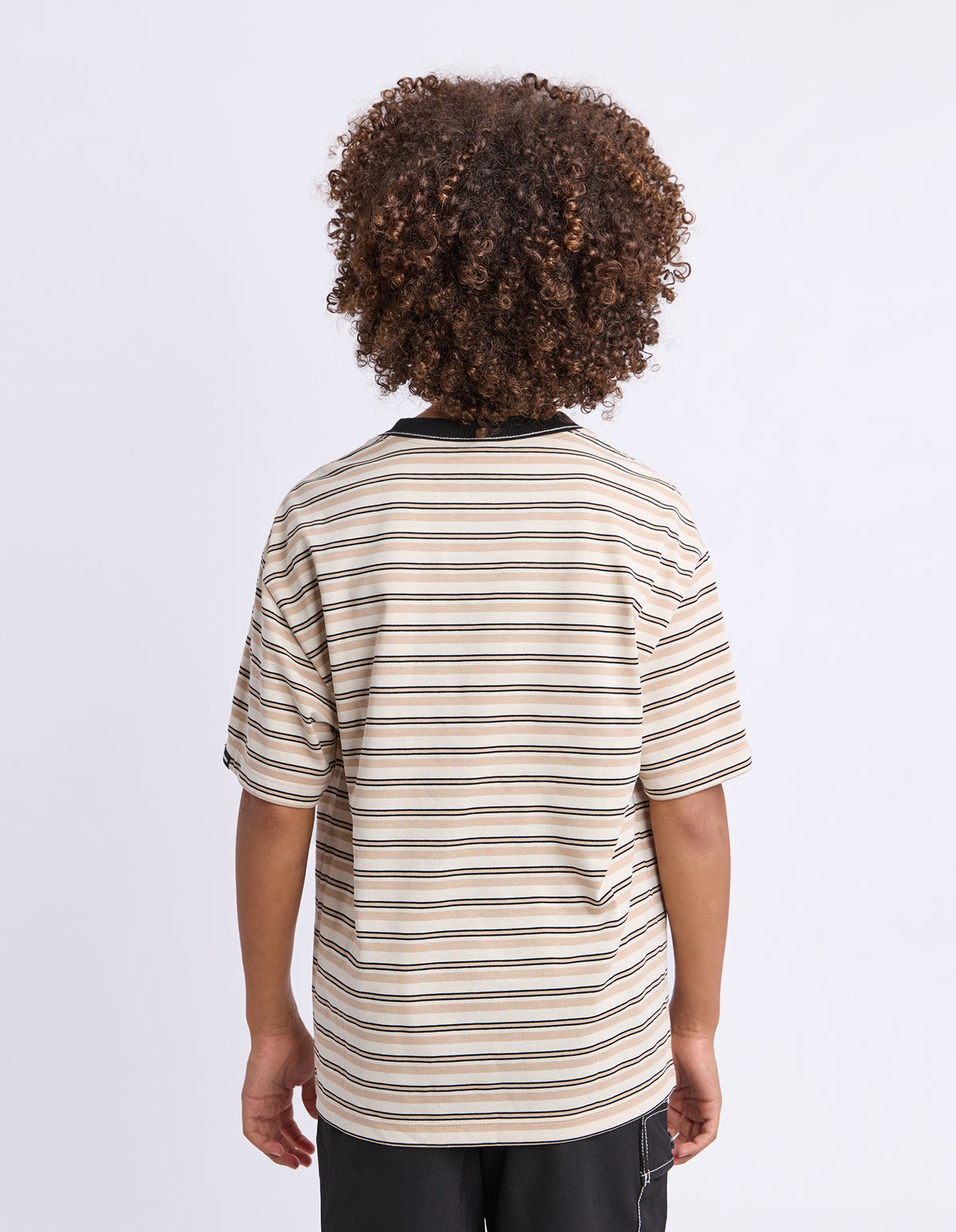 Goliath Stripe Ringer Tee Tan