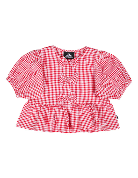 Animal Crackers Checkered Top