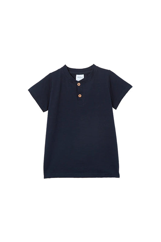 Milky Kids Navy Henley