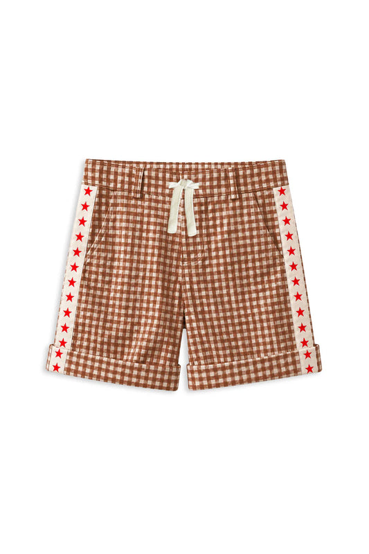 Milky Western Check Short