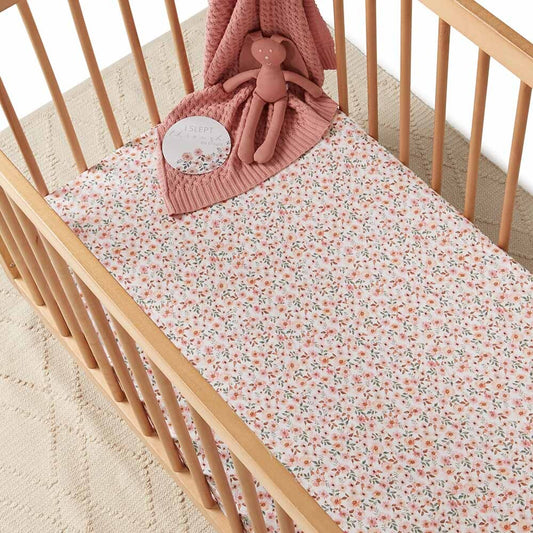 Snuggle Hunny Spring Floral Fitted Cot Sheet