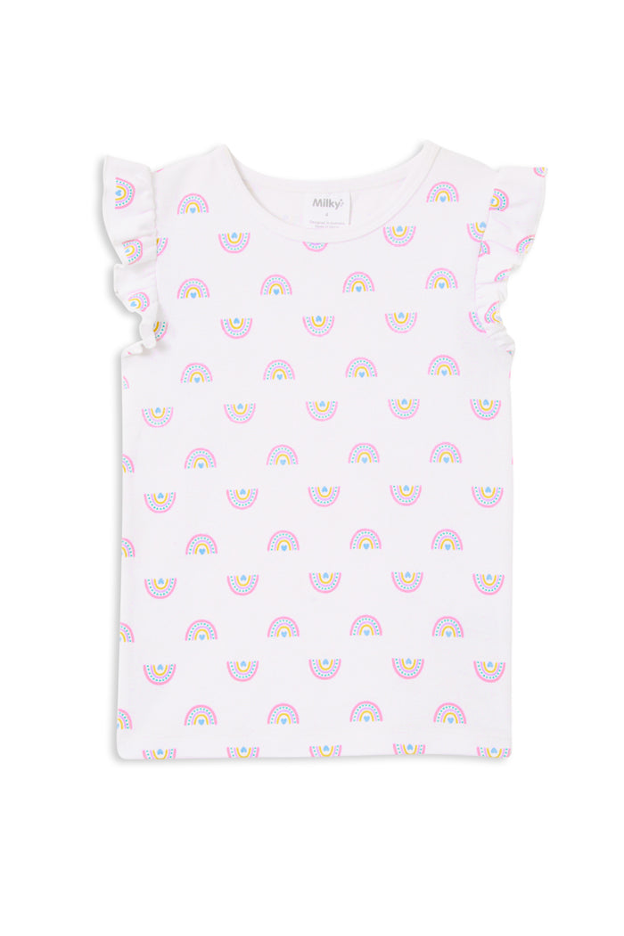 Milky Kids Rainbow Rib Tee