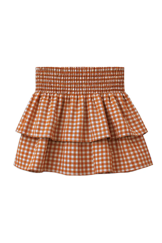 Milky Western Check Skirt
