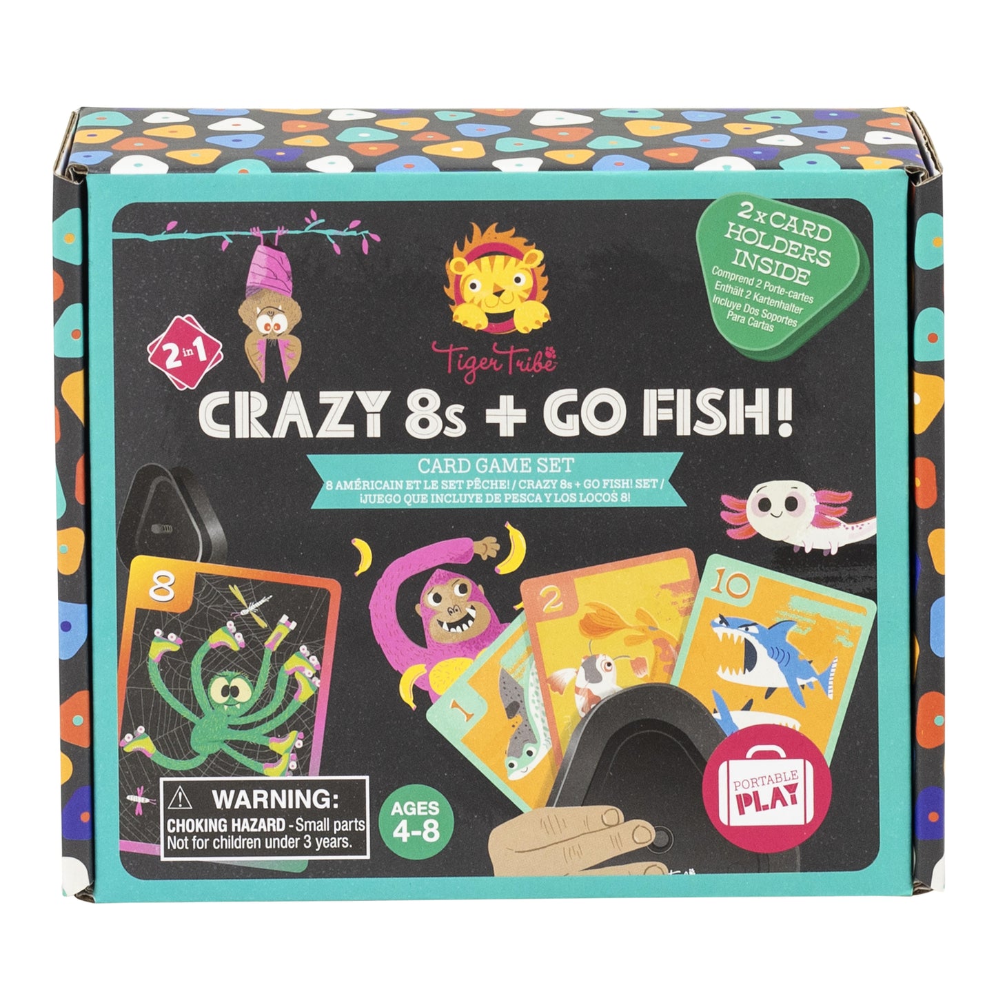 Tiger Tribe Crazy 8s + Go Fish Card Game