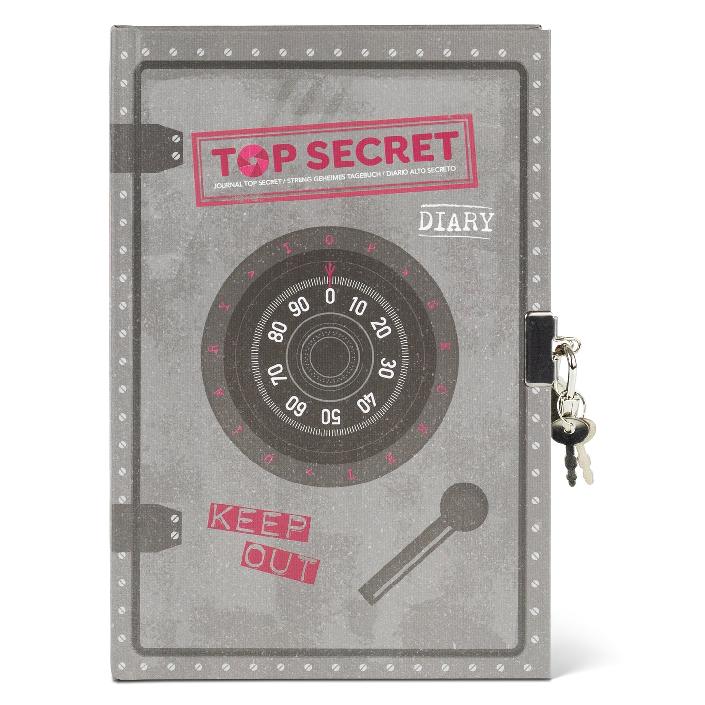 Tiger Tribe Lockable Diary Top Secret