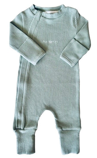 Rai & Co Ribbed Onesie Sage