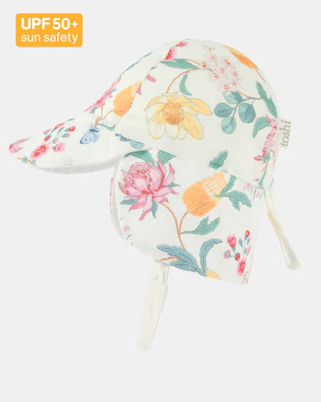 Toshi Flap Cap Waratah Dawn