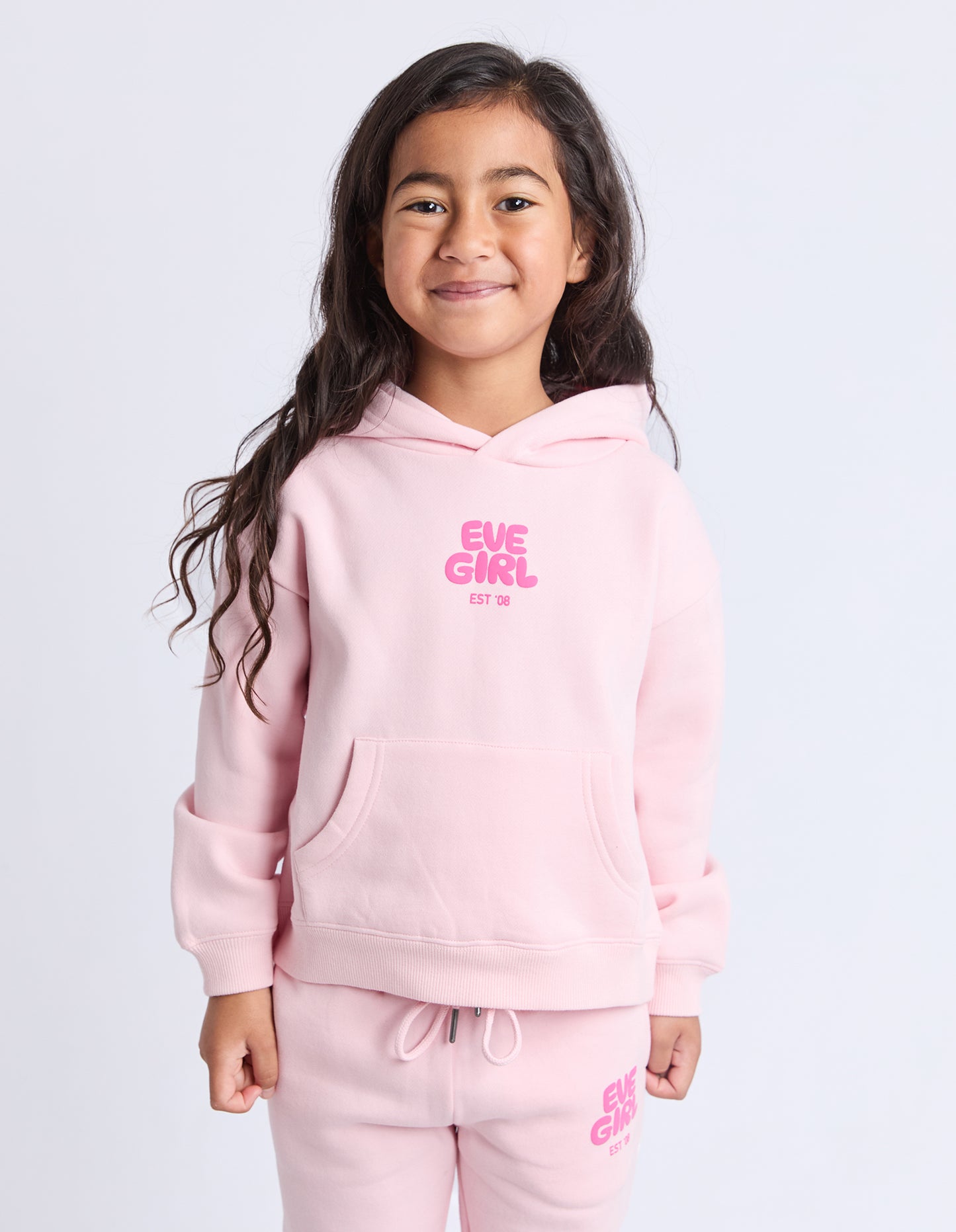 Eve Girl Sports Club Hoodie Pink
