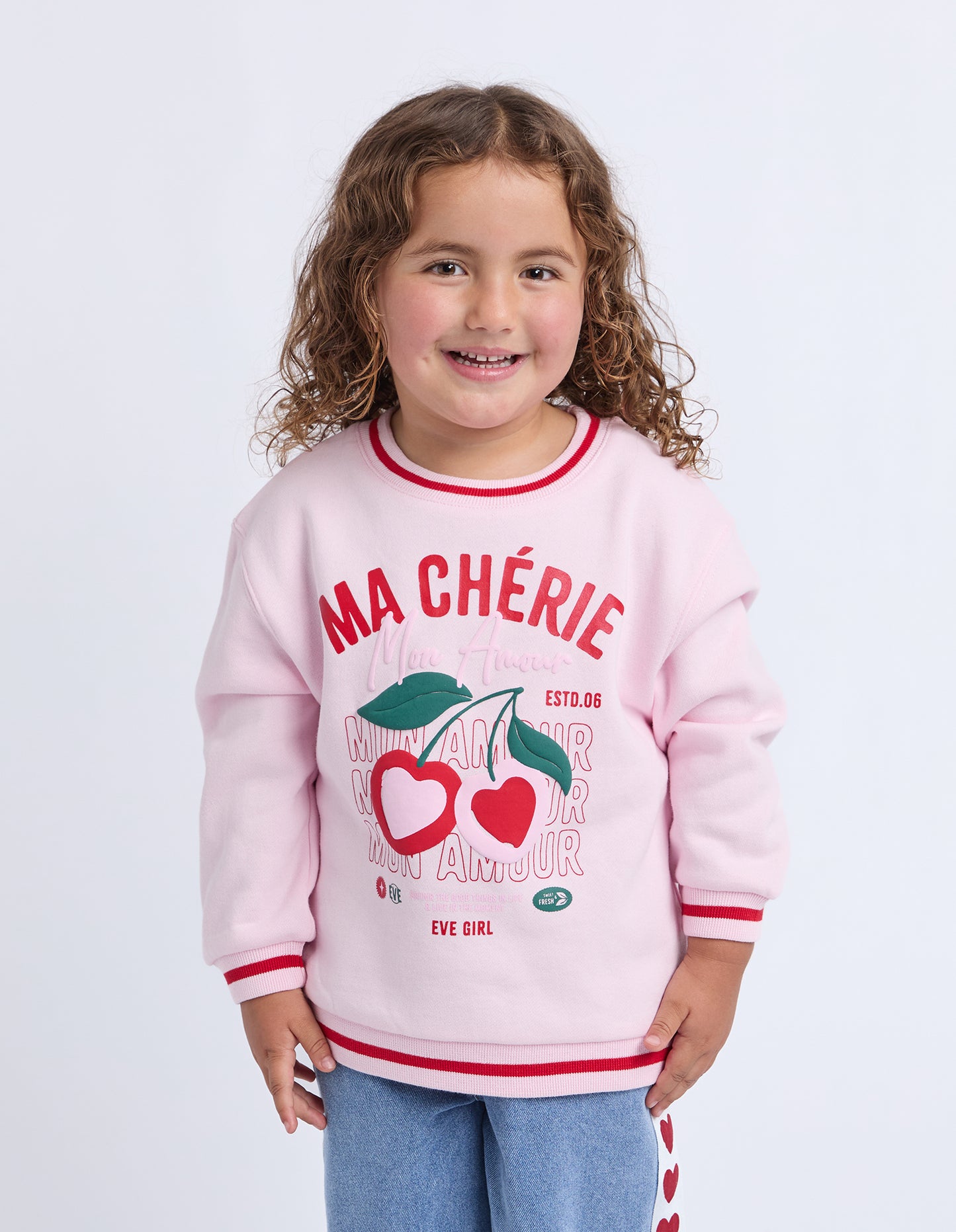 Eve Girl Cherry Hearts Crew